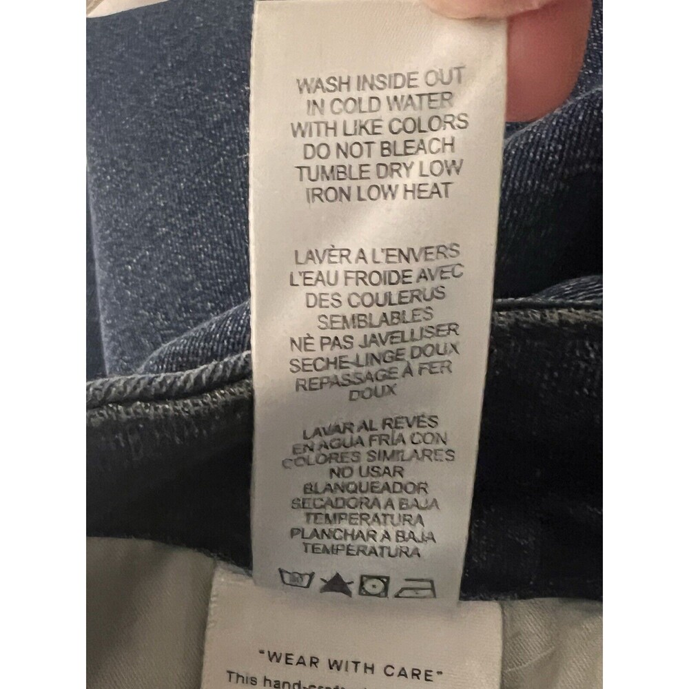 GOOD AMERICAN Good Curve Skinny Crop Raw Hem Blue Jeans Women's Size 2/26 - Picture 7 of 8